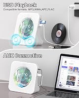 GREADIO Portable CD Player Bluetooth 5.0 Desktop w/ Speakers Remote FM USB view 6