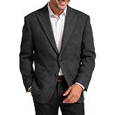 MAGE MALE Mens Herringbone Tweed Blazer Wool Blend Vintage Sport Coat | Herringbone Wool‑Blend Tweed Fabric,Mid-Weight,Fall Winter Spring,Retro Outerwear for Business, Dating, Daily Wear