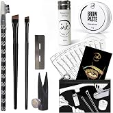 Ink Permanent Eyebrow Mapping Kit, 30m String, Paste, Brush, Pencil, Rulers | 30 m white string, brow paste, brushes, pencil, shaper, blades and 20 ruler stencils help create clean brow mapping guides.