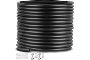 Lostronaut Self-Sinking Aeration Hose With Clamps & Menders for Easy Installation, Pond Tubing for Diffused System, Aerating Fountain & Surface Aerator - 100' x 3/8"