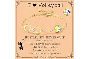 Miss Chipmunk Baseball/Softball/Football/Soccer/Basketball/Tennis/Volleyball Infinity Bracelets for Girls Women,14K Gold Plated Sport Accessories Birthday Christmas Jewelry Gifts for Women Mom Girls