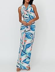 Women's 2025 Summer Satin Backless Elegant Dress