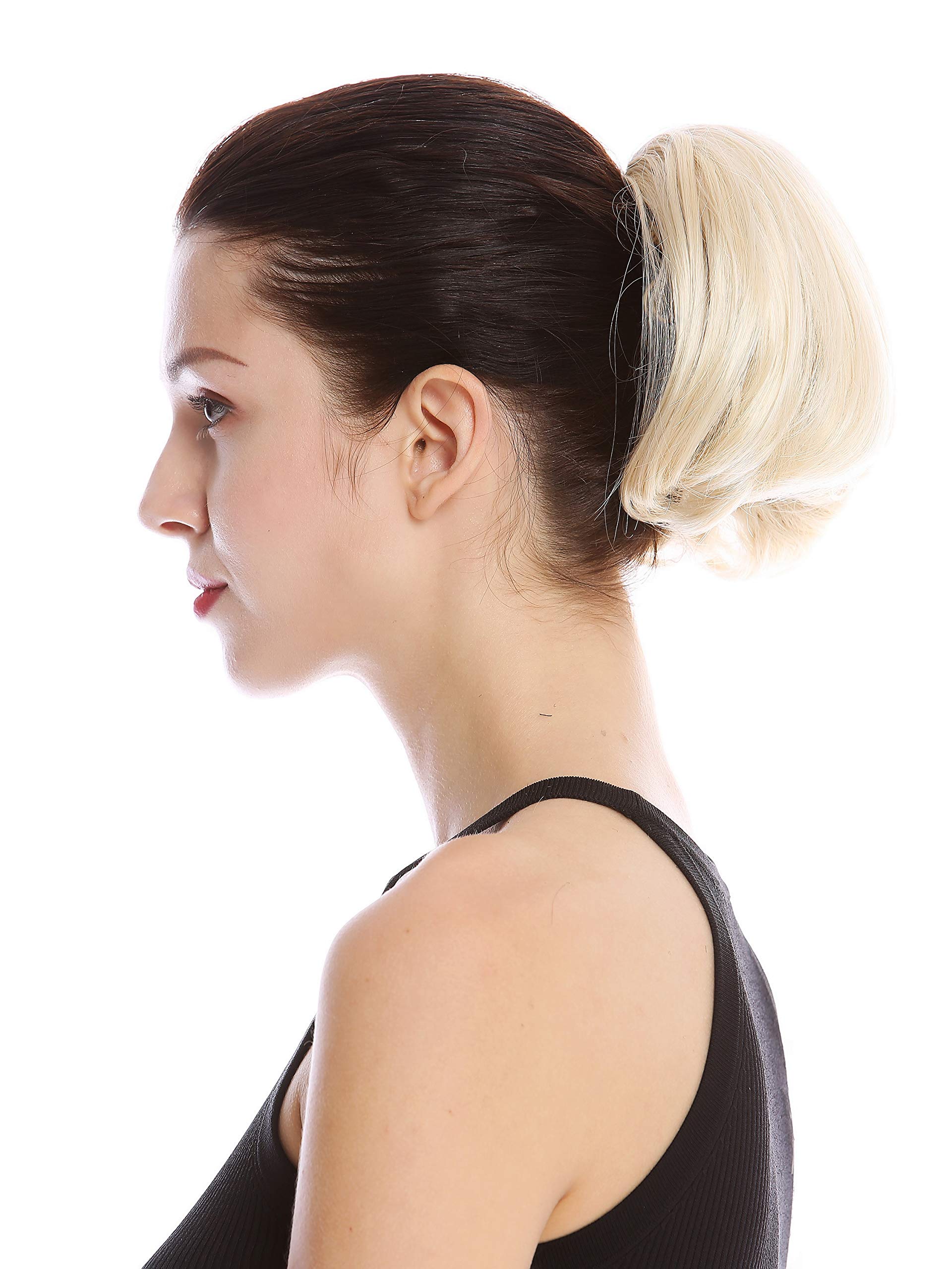 WIG ME UP - 909AB-V-613 Ponytail Hairpiece Extensions very short straight voluminous like hair bun platinum blond