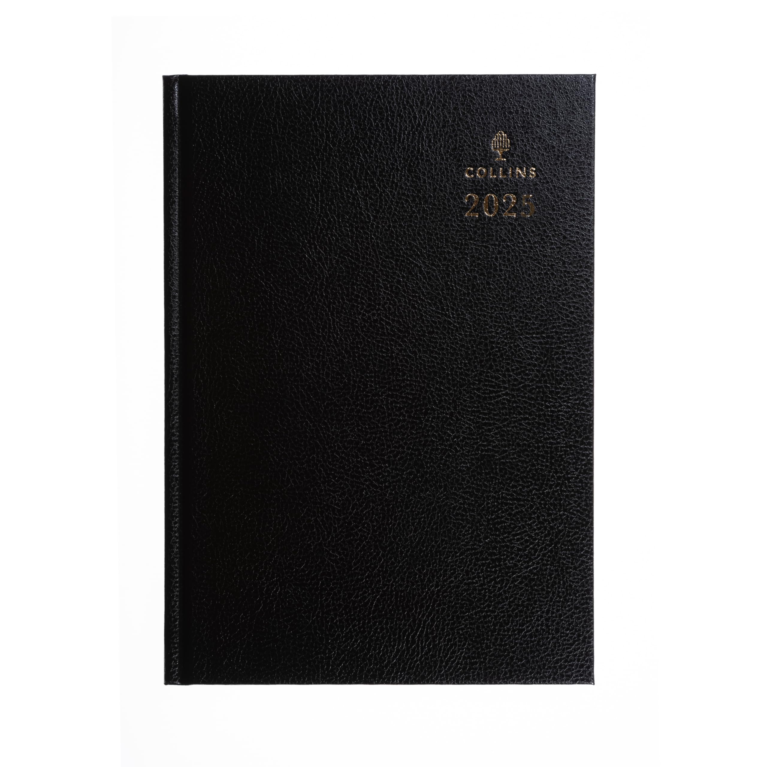 Collins Standard Desk 2025 Diary for Professionals - A4 Two Pages to a Day Business Diary - Black - (47.99-25) - Premium Business Planner with Hardback Leathergrain Covers