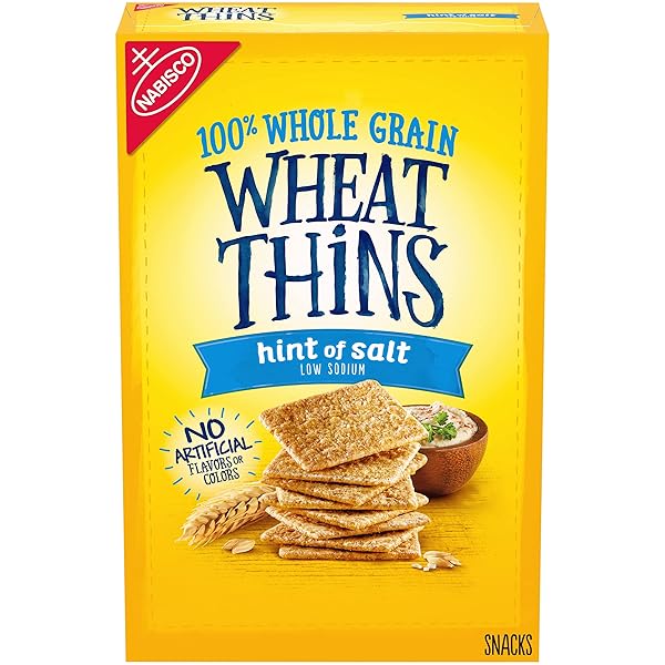 WHEAT THINS HINT OF SALT LOW SODIUM SNACKS,...