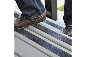 GripStrip Stair Treads L 32”x W 2” Screw Down Strip, No Adhesive All Weather Non-Slip, Plastic Safety Stair Strips Increase S