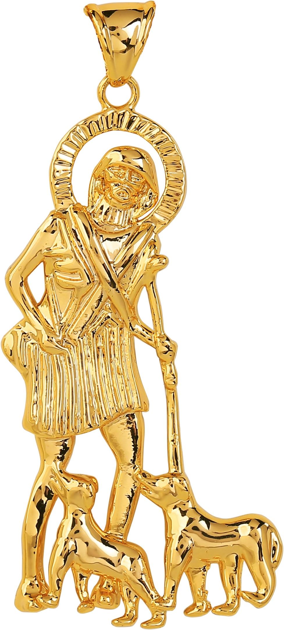 YYA 18K Gold Plated Religious Jewelry for Men Believer of Religion Pet Pendant for Men