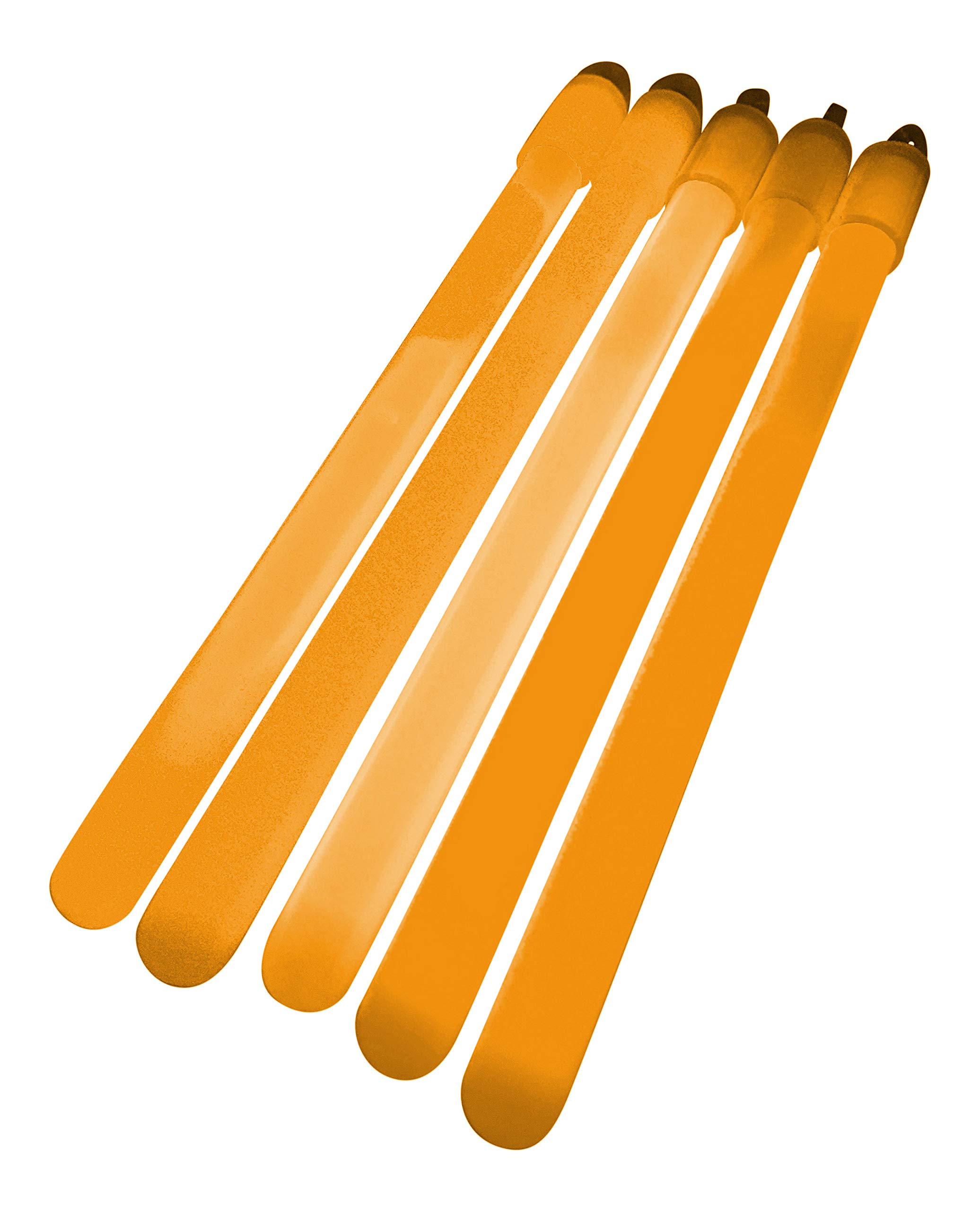 Glowtopia 6 inch Glow Sticks/Glow Batons (1cm thick) - Premium Glowsticks (Orange, 100 Pack)