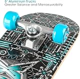 Xootz Kids Skateboard 31 inch Double Kick Maple Deck 9 Ply Trucks 5c view 5