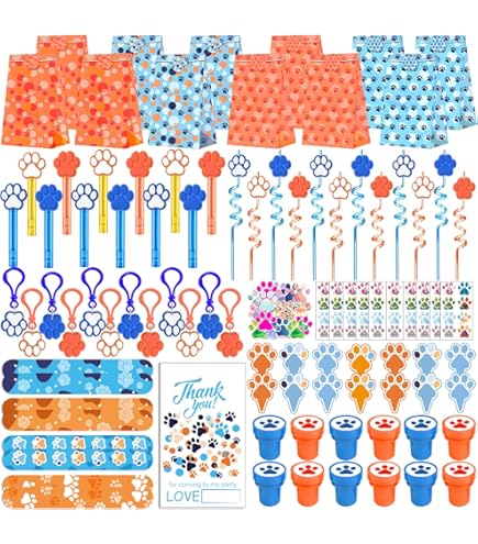 NF ORANGE Blue Dog Party Favor Bags - 30 Pack, Gift Bags For Birthday Decorations & Supplies