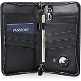 Polare Full Grain Leather Family Travel Passport Wallet and Documents Organizer RFID Blocking Case Holder Fits 6 Passports for Men and Women