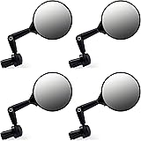 Juvale Bicycle Mirrors - 4-Pack Bike-Eye Mountain Bike Mirrors, 360 Degree Rotate Adjustable Bar End Rear View Mirror