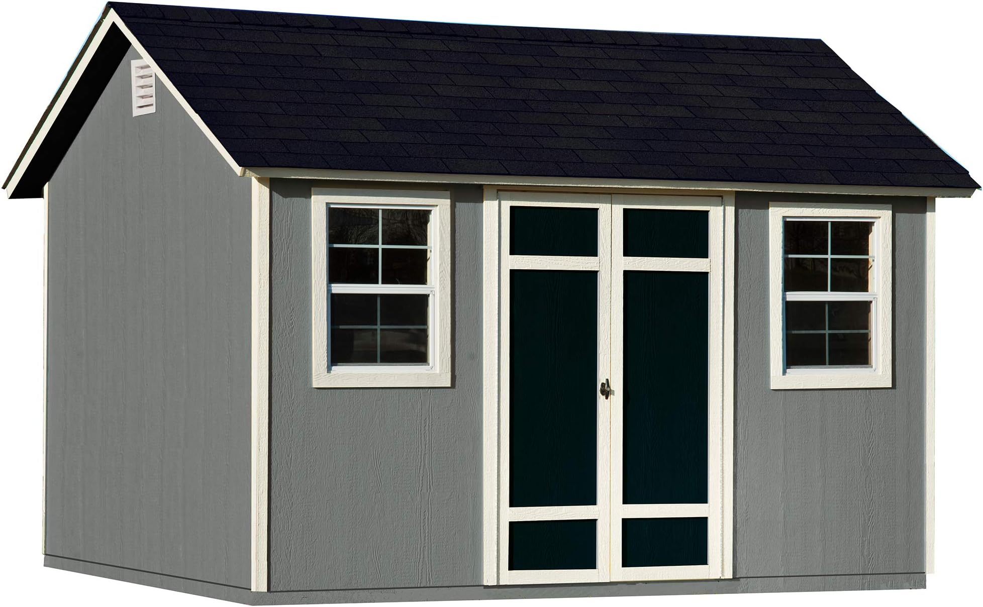 Handy Home Products 19388-0 Wilmington 12x8 Wood Storage Shed, Primed and Unpainted