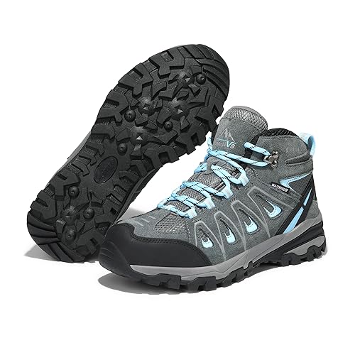 NORTIV 8 Women's Waterproof Hiking Boots - Lightweight Outdoor Trekking & Camping Footwear