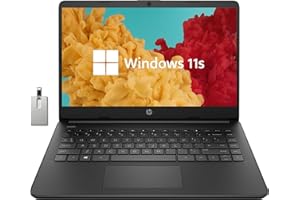 HP Stream 14-Inch Laptop, Intel Celeron N4000, 4 GB RAM, 64 GB eMMC, Windows 10 Home in S Mode (14-cb159nr, Jet Black)