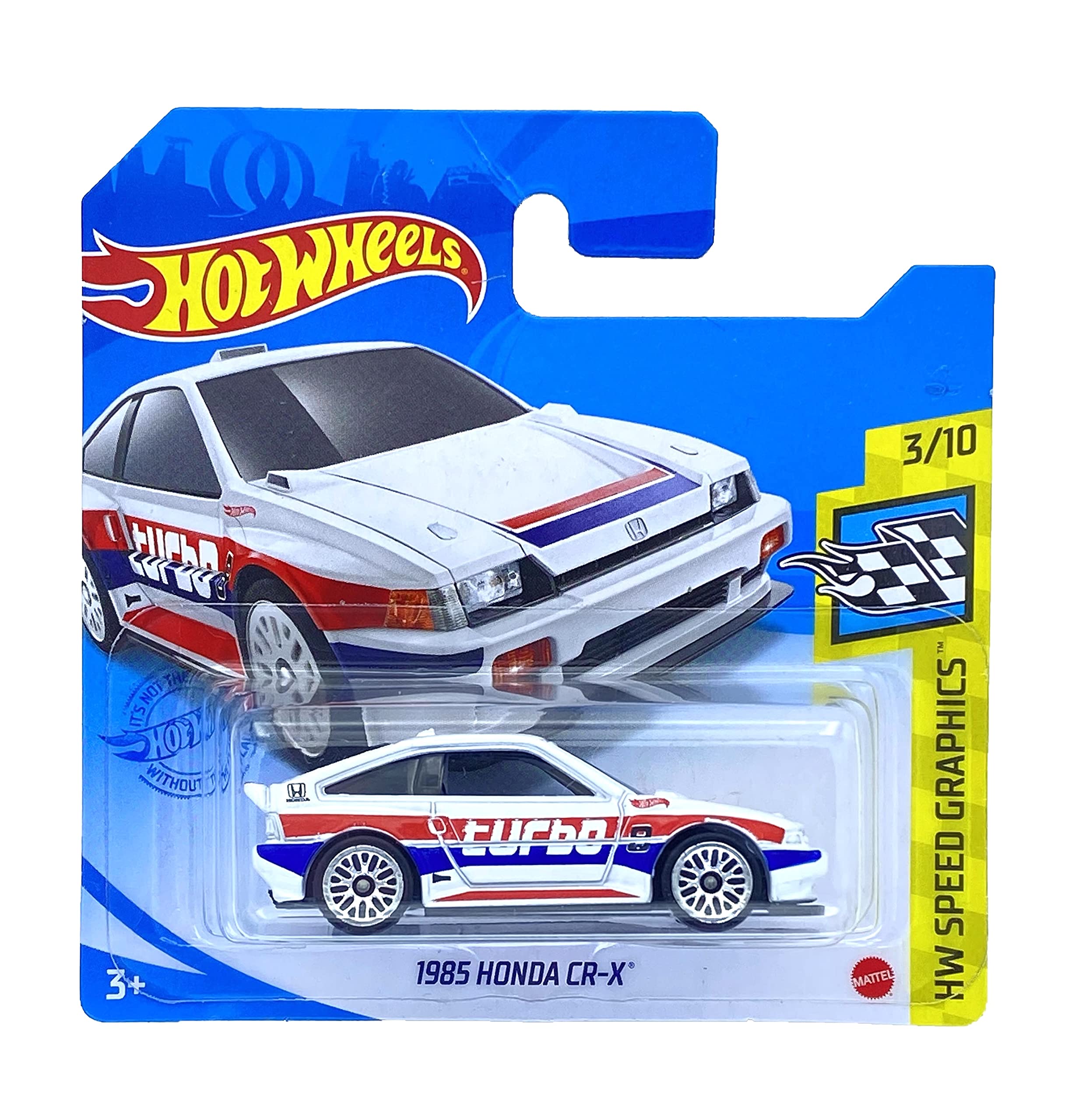 Hot Wheels 1985 Honda CR-X (White) 3/10 HW Speed Graphics 2021 - 90/250 (Short Card) GRY46