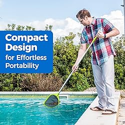 Swimming Pool Skimmer Net 57 inches, Leaf Rake Net