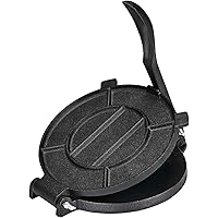 Bioexcel 8-Inch Premium Grade Cast Iron Tortilla Press tortillas Maker with Handle, Black