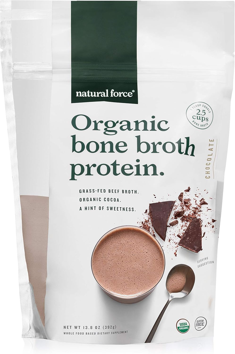 Organic Bone Broth Protein Powder, BestTasting Chocolate