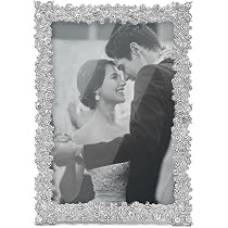 Amazon.com - MIMOSA MOMENTS Silver Jewel Picture Frame with ...