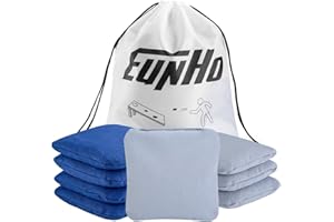 EunHo Cornhole Bags Set of 8 Regulation Size & Weight Corn Hole Bean Bags Official Professional All Weather for Tossing Game with Carry Case