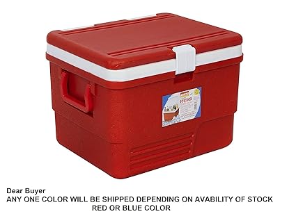 Aristo Plastic Insulated Icebox, 25 Liter, Red/Blue