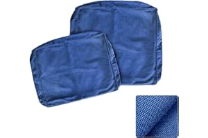 ARTPLAN Outdoor Deep Seat Slipcovers,Patio Seat Back Covers Only 24x24x6 18x24 Olefin,Square Outdoor Cushion Cover, for Patio Funiture,Navy Blue