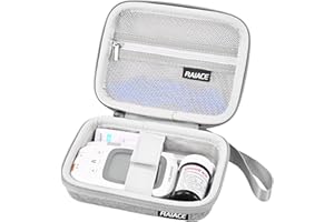 RAIACE Hard Storage Case for Diabetes Testing Kit, Blood Glucose Monitor Kit, mesh pocket for Blood Sugar Test Strips, Lancets, Lancing Device, Alcohol Wipe. (Case Only)- Gray