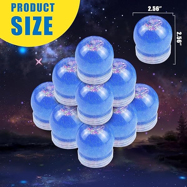 GHOBROFY GALAXY SLIME PARTY FAVORS, 12 PACK SLIME BALLS WITH GLITTER, NON-STICKY, STUDENT GIFTS GOODIE BAGS STUFFERS FOR KIDS, CLASSROOM REWARD, PARTY SUPPLIES, BLUE