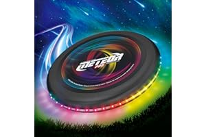 Lechonix Light up Flying Disc-16 Millions Colors, 48 LEDs & 13 Light Modes, LED Flying Disc for Adults, Kids & Teens, Glow in The Dark Ring, Waterproof Party Toy Christmas Birthday Gift, Age 6+