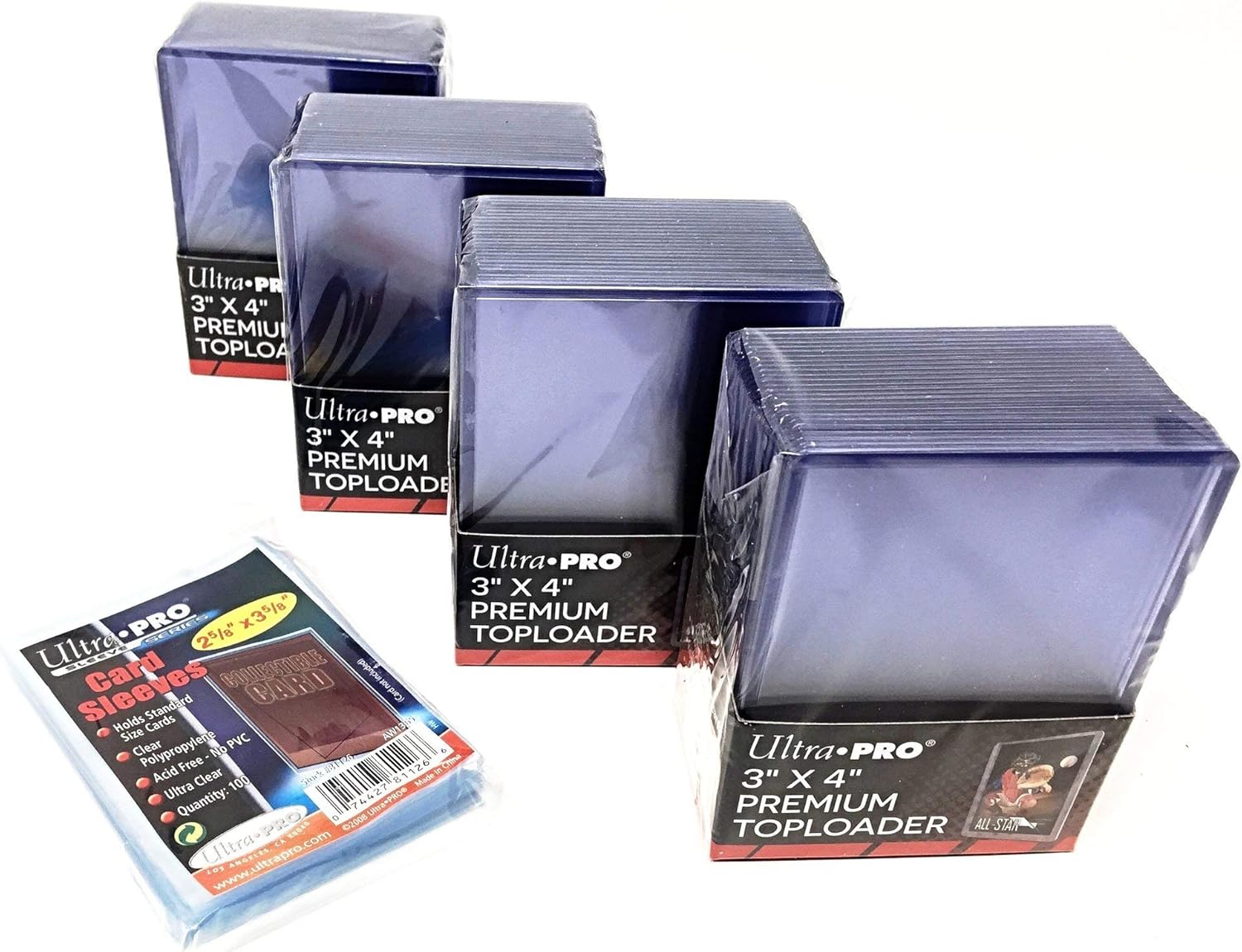 100 Penny Sleeves Bundle 100 UltraPro Premium Toploaders Sports