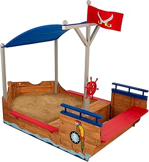 KidKraft 128 Piratenschiff Sandkasten, Naturfarben