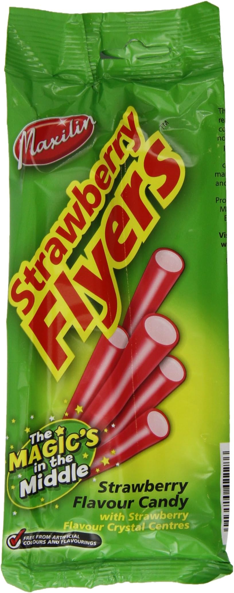 MaxilinStrawberry Flyers with Strawberry Flavour Crystal Center 95 g (Pack of 6)