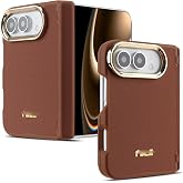 MUDASANQI Case for iPhone Duo,Shockproof Case Anti-Fingerprint.Brown | Case for iPhone Duo Foldable, Shockproof PC Shell Case, Hinge Guard, Anti-Fingerprint, Magnetic Wireless Charging