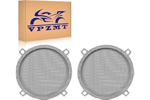 VPZMT Batwing Fairings 5.25'' Front Mesh Woofer Speaker Grill Cover Replacement for 1997-2013 Harley Touring, Street Glide, Electra Glide, Ultra Limited & Trike Tri Glide, Black Metal ('97-'13)