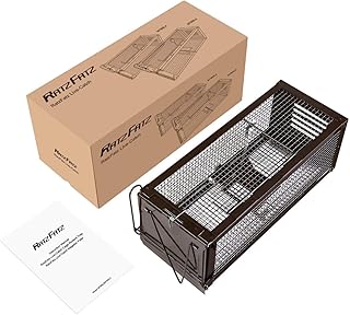 RatzFatz® Lebendfalle Mausefalle, Premium Rattenfalle, XXL ●Inkl Ebook● Profi, Garten & Haus, Tierfalle Set, Siebenschläfer, Kleintiere Sensibilität einstellbar, Wiederverwendbar, Lebend, Jagd, Käfig