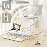 ERGOMAKER Height Adjustable Standing Desk Converter 81cm Wide White view 2