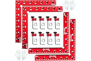 Right Angle Clamp, 4Pack 7.1 inch 90 Degree Clamp, Wood Working Tools and Equipment, L Square Aluminum Angle Clamp Tool for W