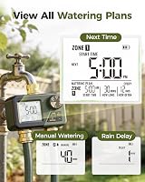 Diivoo 2 Zone Water Timer for Garden Hose Brass Inlet & Outlet IP67 view 4
