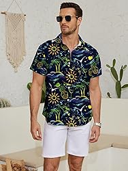 LuckLemocor Mens Hawaiian Shirts Short Sleeve