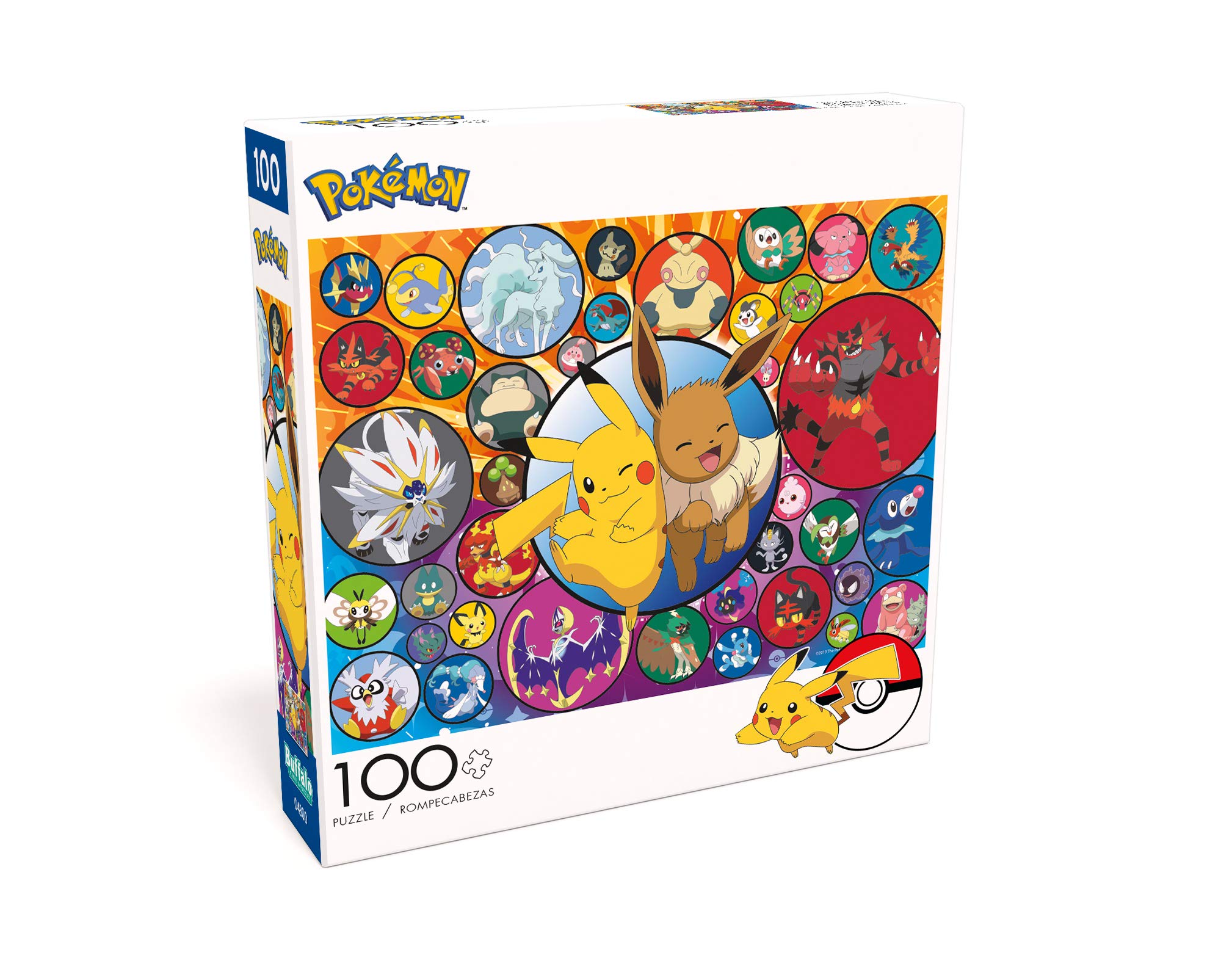 Buffalo Games - Pokemon - Poke Bubbles - 100 Piece Jigsaw Puzzle for Families Challenging Puzzle Perfect for Game Nights - Finished Puzzle Size is 15.00 x 11.00
