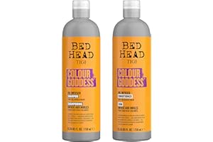 Bed Head by TIGI Moisturizing Shampoo and Conditioner Set for Colored Hair, Colour Goddess Hair Care with Sweet Almond & Coconut Oils, 25.36 fl oz, 2 Pack