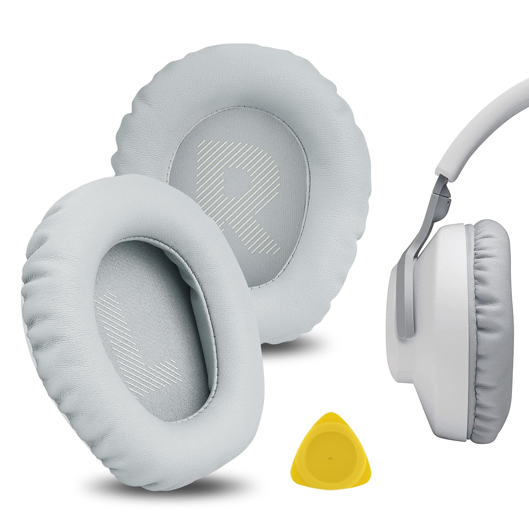 Geekria Replacement Ear Pads Compatible with JBL Quantum 100 Headphones Ear Cushions, Repair Parts (Light Grey)