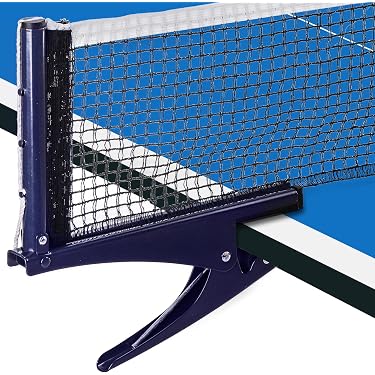 Kit De Filet De Ping-pong Alephnull – Filet Pliable Et Poteaux Réglables Pour Table De Tennis De Table (Noir)