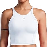 FlareMove Workout Tank Tops with Built in Bras Longline Sports Bra with Removable Pads Gym Sports Bra for Women XS-XXL