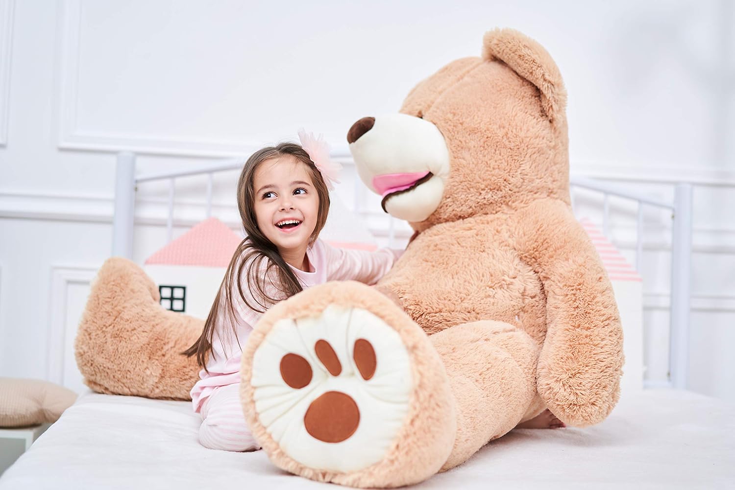IKASA Giant Teddy Bear Plush Toy Stuffed Animals 5.25 Foot (Brown, 63 inches): Toys & Games