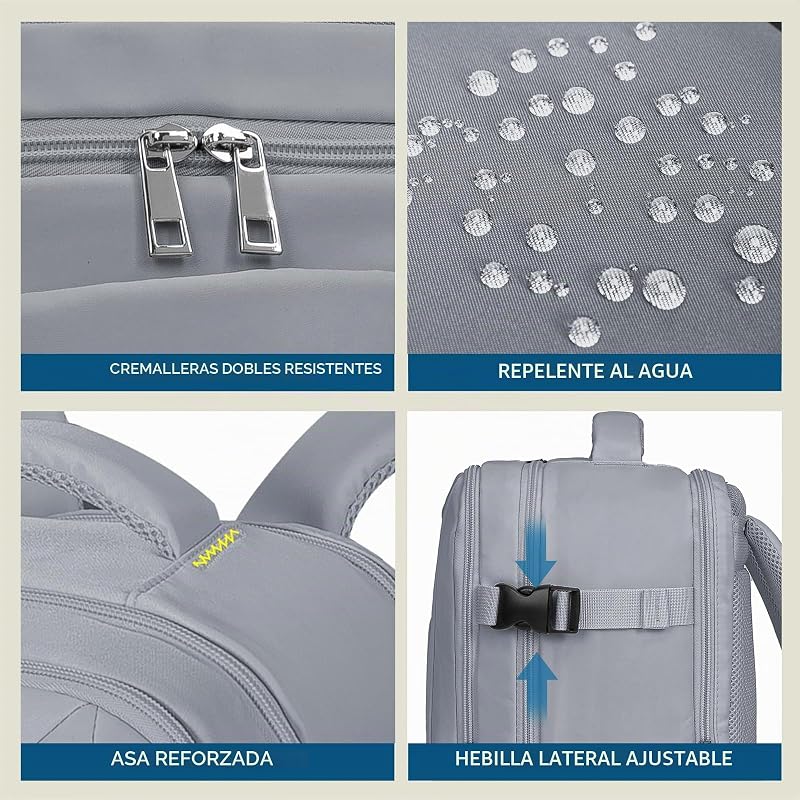 Mochila de viagem Avião de Cabine 40x20x25 para Mochila de Viagem Ryanair Mochila Mochila Mala Mala de Mão Mochilas Mochilas Mala Viagem Homens Mulheres — foto 8 de 8