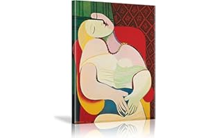 ALMLZL Pablo Picasso's Wall Art -The Dream by Pablo Picasso Wall Art Women Painting Modern Canvas Wall Art Abstract Picasso Paintings Bohemian Canvas Prints Picture Modern Wall Decor-16"X24"/40x60cm