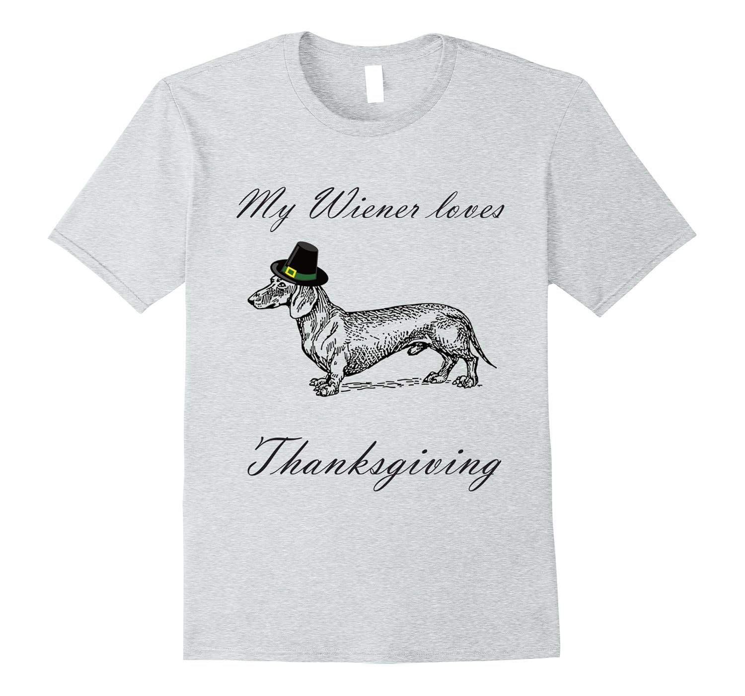 My Wiener Loves Thanksgiving Dachshund Wiener Dog Shirt-ANZ