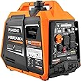 PROYAMA 4000W Portable Gas Inverter Generator, CO Sensor, Digital Interface, RV - Ready, LED Light, ECO - Mode, Parallel Capable, Low Oil Shutoff, Super Quiet and Lightweight with Weatherproof Cover